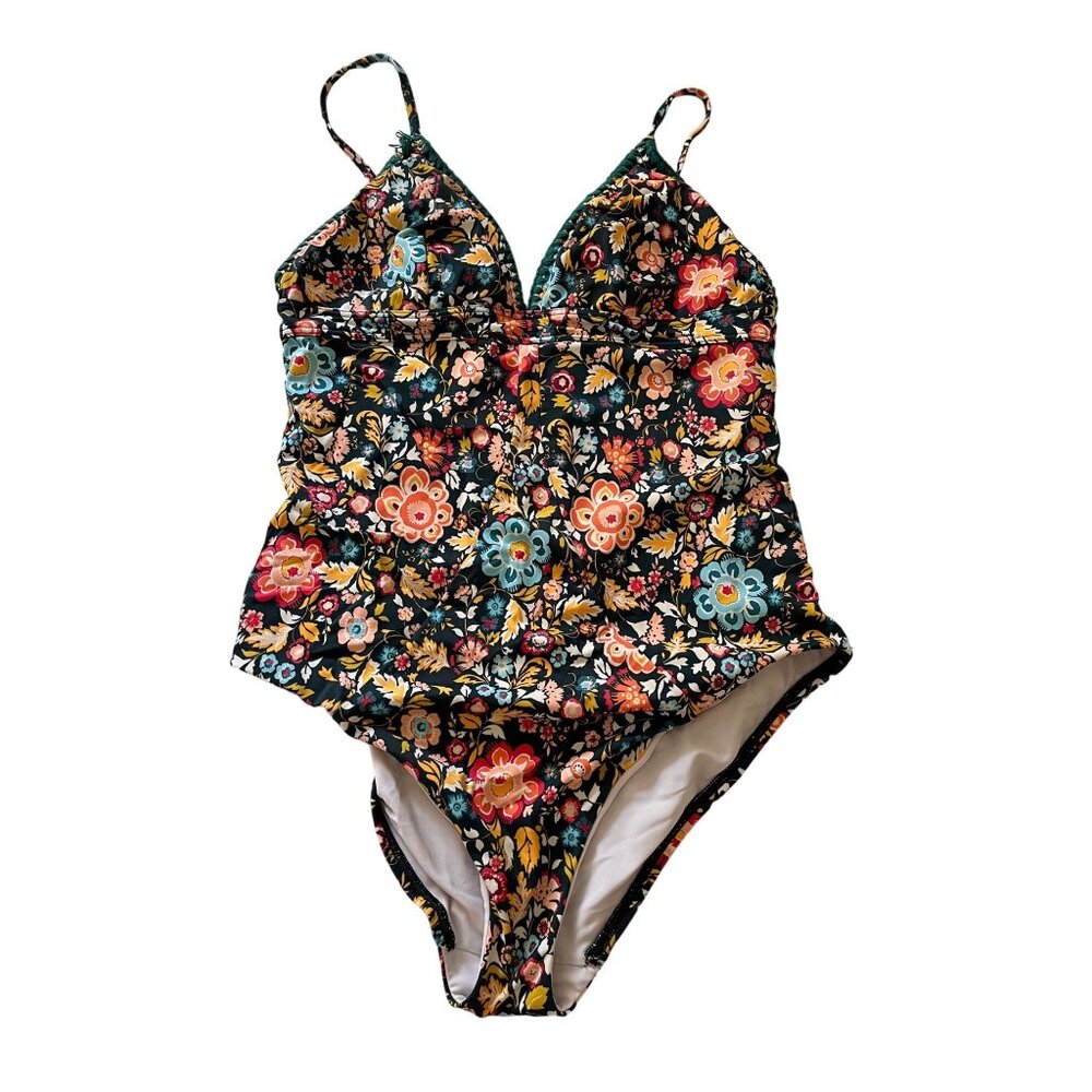 Loft beach floral garden boho one piece Swimsuit swimwear Sz 10